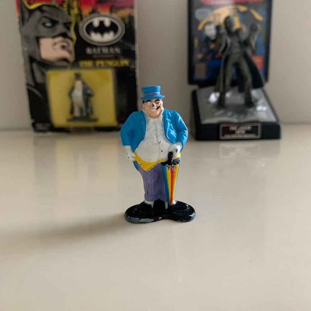 🚫SOLD•E🅱️🅰️Y🚫 DC Comics Joker Statue & The Penguin Die-Cast Metal - Picture 2 of 7